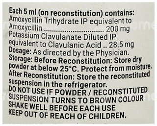 Novamox Cv 228.5Mg Tangy Orange Flavour Dry Syrup 30Ml